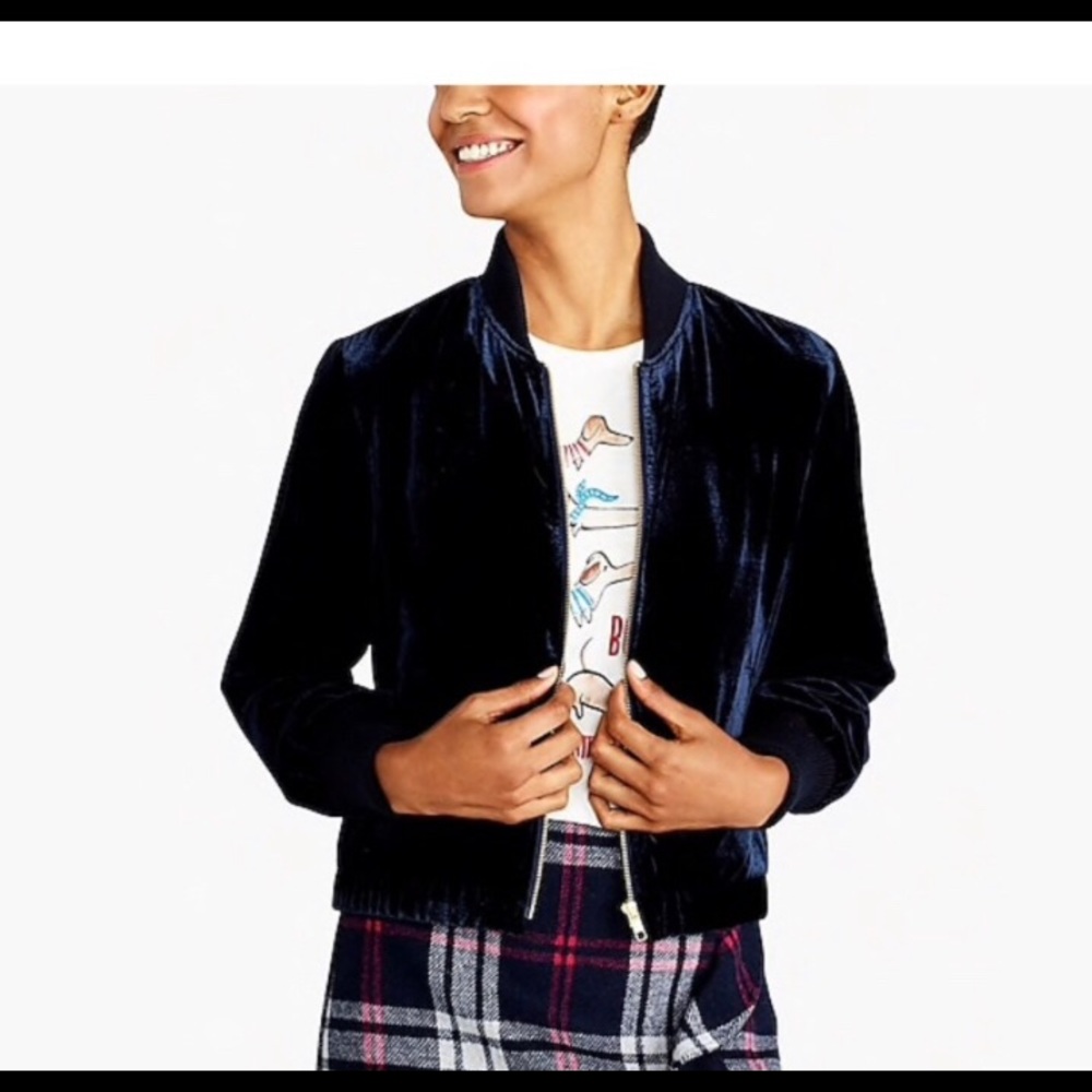 J. Crew factory blue bomber size small S